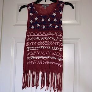 Stars & Stripes Fringe Tank
